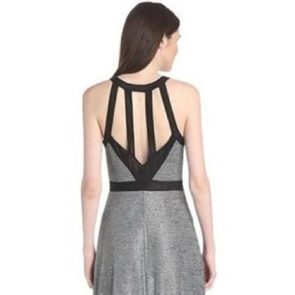 Bcbgeneration Gray Shimmer Metallic Split Front S… - image 2